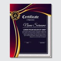 modern ontwerpcertificaat lay-outconcept. eenvoudig elegant en luxueus elegant modern ontwerp diploma achtergrond vector award certificaatsjabloon