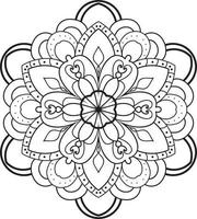 ronde bloem mandala's wit gratis vector