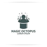 octopus magische logo ontwerp vector, tentakels, circus, verrassing vector