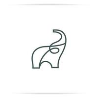 abstracte olifant lijn logo ontwerp vector. voor kleurboek vector