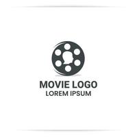 logo ontwerp hoofd in film vector