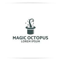 octopus magische logo ontwerp vector, tentakels, circus, verrassing vector