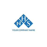 NH brief logo ontwerp op witte achtergrond. nhs creatieve initialen brief logo concept. nhs-briefontwerp. vector