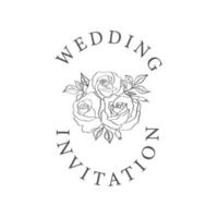 bruiloft logo's, handgetekende elegante, delicate monogram collectie. vector