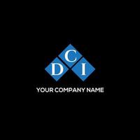 dci creatieve initialen brief logo concept. dci brief design.dci brief logo ontwerp op zwarte achtergrond. dci creatieve initialen brief logo concept. dci brief ontwerp. vector