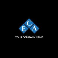 eca creatieve initialen brief logo concept. eca brief design.eca brief logo ontwerp op zwarte achtergrond. eca creatieve initialen brief logo concept. eca-briefontwerp. vector