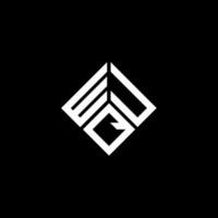 wuq brief logo ontwerp op zwarte achtergrond. wuq creatieve initialen brief logo concept. wuq brief ontwerp. vector