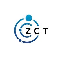 zct brief technologie logo ontwerp op witte achtergrond. zct creatieve initialen letter it logo concept. zct brief ontwerp. vector