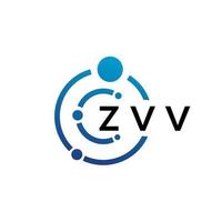 zvv brief technologie logo ontwerp op witte achtergrond. zvv creatieve initialen letter it logo concept. zvv brief ontwerp. vector