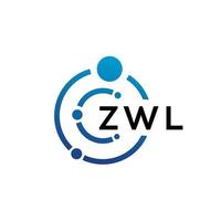 zwl brief technologie logo ontwerp op witte achtergrond. zwl creatieve initialen letter it logo concept. zwl brief ontwerp. vector