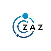 zaz brief technologie logo ontwerp op witte achtergrond. zaz creatieve initialen letter it logo concept. zaz brief ontwerp. vector