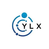 ylx brief technologie logo ontwerp op witte achtergrond. ylx creatieve initialen letter it logo concept. ylx brief ontwerp. vector