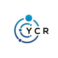 ycr brief technologie logo ontwerp op witte achtergrond. ycr creatieve initialen letter it logo concept. ycr-letterontwerp. vector