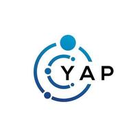 yap brief technologie logo ontwerp op witte achtergrond. yap creatieve initialen letter it logo concept. yap brief ontwerp. vector