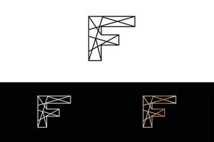geometrisch f-logo-ontwerp vector