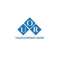 uor brief logo ontwerp op witte achtergrond. uor creatieve initialen brief logo concept. uor brief ontwerp. vector