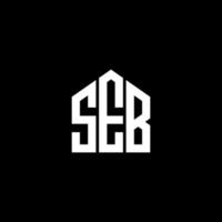 sb brief logo ontwerp op zwarte achtergrond. seb creatieve initialen brief logo concept. seb brief ontwerp. vector