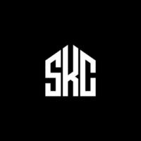 skc brief logo ontwerp op zwarte achtergrond. skc creatieve initialen brief logo concept. skc brief ontwerp. vector