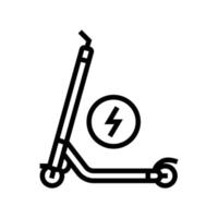 elektrische kick scooter lijn pictogram vectorillustratie vector