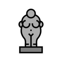 prehistorische standbeeld kleur pictogram vectorillustratie vector