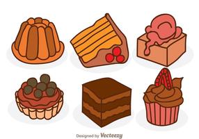 Cartoon Chocoladetaart vector