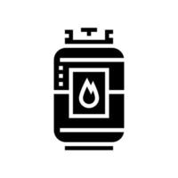 gas vat glyph pictogram vector zwarte illustratie