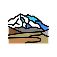 mckinley mount kleur pictogram vectorillustratie vector