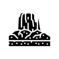 monument valley glyph pictogram vectorillustratie vector