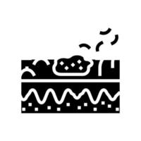 huid haar probleem glyph pictogram vectorillustratie vector