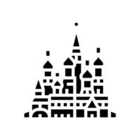 heilige basilicum kathedraal glyph pictogram vectorillustratie vector