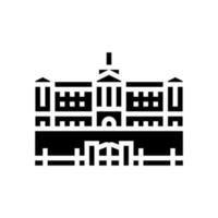 Buckingham Palace glyph pictogram vectorillustratie vector