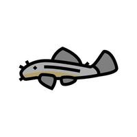 brislenose pleco kleur pictogram vectorillustratie vector