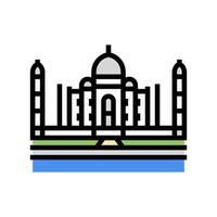 Taj Mahal kleur pictogram vectorillustratie vector