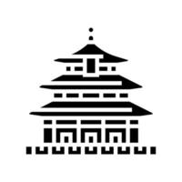 tempel van de hemel glyph pictogram vectorillustratie vector