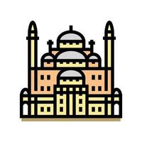 suleiman pasha moskee kleur pictogram vectorillustratie vector