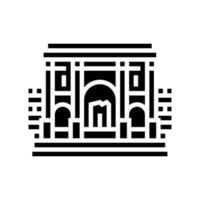 Carthago historisch gebouw glyph pictogram vectorillustratie vector