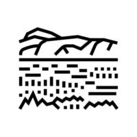 ngorongoro reserve lijn pictogram vectorillustratie vector