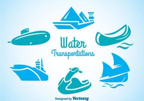 Watervervoer Pictogrammen vector