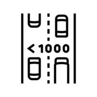 middelgroot verkeer weg lijn pictogram vectorillustratie vector