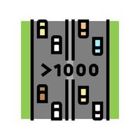 veel verkeer weg kleur pictogram vectorillustratie vector