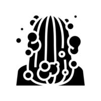 kapsel met wassen glyph pictogram vectorillustratie vector