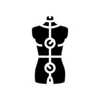 mannequin apparatuur glyph pictogram vectorillustratie vector