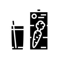 sap wortel gezond drankje glyph pictogram vectorillustratie vector