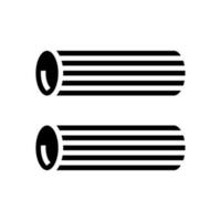 rigatoni pasta glyph pictogram vectorillustratie vector