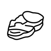 grill rundvlees lijn pictogram vectorillustratie vector