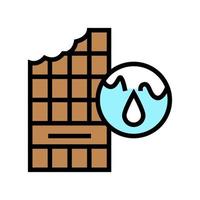 melkchocolade kleur pictogram vectorillustratie vector