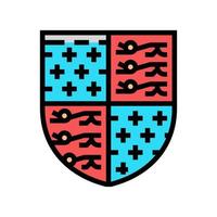 heraldiek koninkrijk kleur pictogram vectorillustratie vector