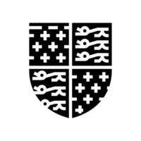 heraldiek koninkrijk glyph pictogram vectorillustratie vector