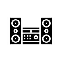 stereo akoestisch apparaat glyph pictogram vectorillustratie vector