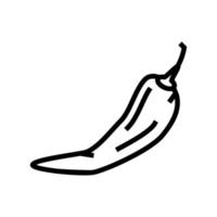 chili peper lijn pictogram vectorillustratie vector